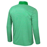 Haut rayé à glissière quart de tour pour homme Colosseum Green Oregon Ducks