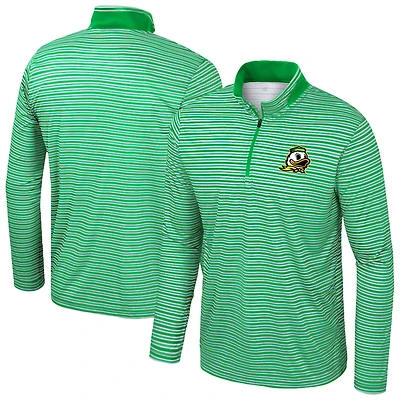 Haut rayé à glissière quart de tour pour homme Colosseum Green Oregon Ducks