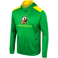 Men's Colosseum Green Oregon Ducks Warm Up Long Sleeve Hoodie T-Shirt