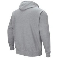 Men's Colosseum Heather Gray Oregon Ducks Arch & Logo 3.0 Pullover Hoodie