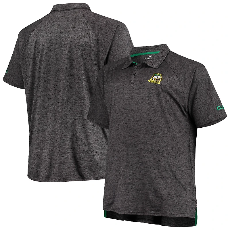 Polo Colosseum noir chiné pour homme, Oregon Ducks, grandes tailles, Down Swing
