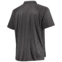 Men's Colosseum Heathered Black Oregon Ducks Big & Tall Down Swing Polo