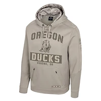 Sweat à capuche pour homme Colosseum Oatmeal Oregon Ducks Operation Hat Trick Battalion