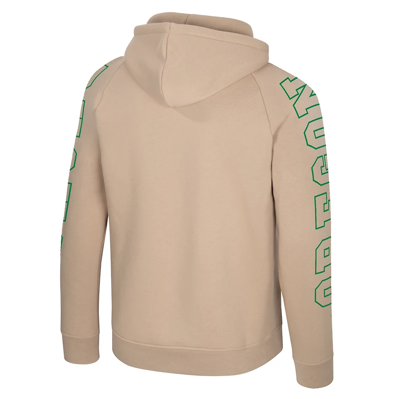 Sweat à capuche raglan Big Break des Oregon Ducks pour homme, couleur beige Colosseum