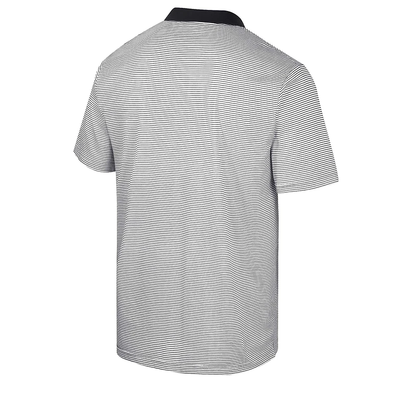 Polo Colosseum Homme Blanc/Noir Oregon Ducks Imprimé Stripe