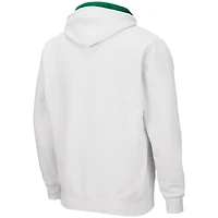 Men's Colosseum White Oregon Ducks Arch & Logo 3.0 Full-Zip Hoodie