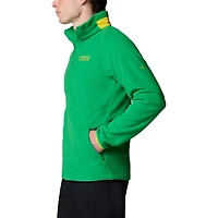 Men's Columbia  Green Oregon Ducks Flanker IV Fleece Raglan Full-Zip Jacket