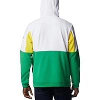 Sweat à capuche vert Columbia pour hommes, Oregon Ducks Lodge, quart de zip