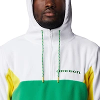 Sweat à capuche vert Columbia pour hommes, Oregon Ducks Lodge, quart de zip