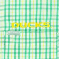 Men's Columbia Green Oregon Ducks Rapid Rivers Logo Button-Down Shirt
