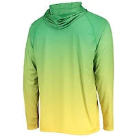 T-shirt à capuche manches longues raglan Omni-Shade Oregon Ducks Terminal Tackle pour hommes Columbia Green