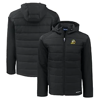 Men's Cutter & Buck Oregon Ducks Evoke Hybrid Eco Softshell Recycled Full-Zip Hoodie Jacket