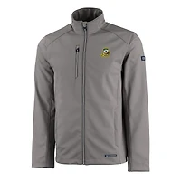 Veste zippée intégrale recyclée Evoke Eco Softshell pour homme, grise, des Oregon Ducks, Cutter & Buck
