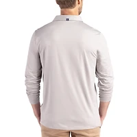 Men's Cutter & Buck  Gray Oregon Ducks Primary Coastline Epic Comfort Long-Sleeve Polo
