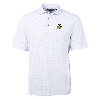 Men's Cutter & Buck White Oregon Ducks Big Tall Virtue Eco Pique Tile Print Recycled Polo