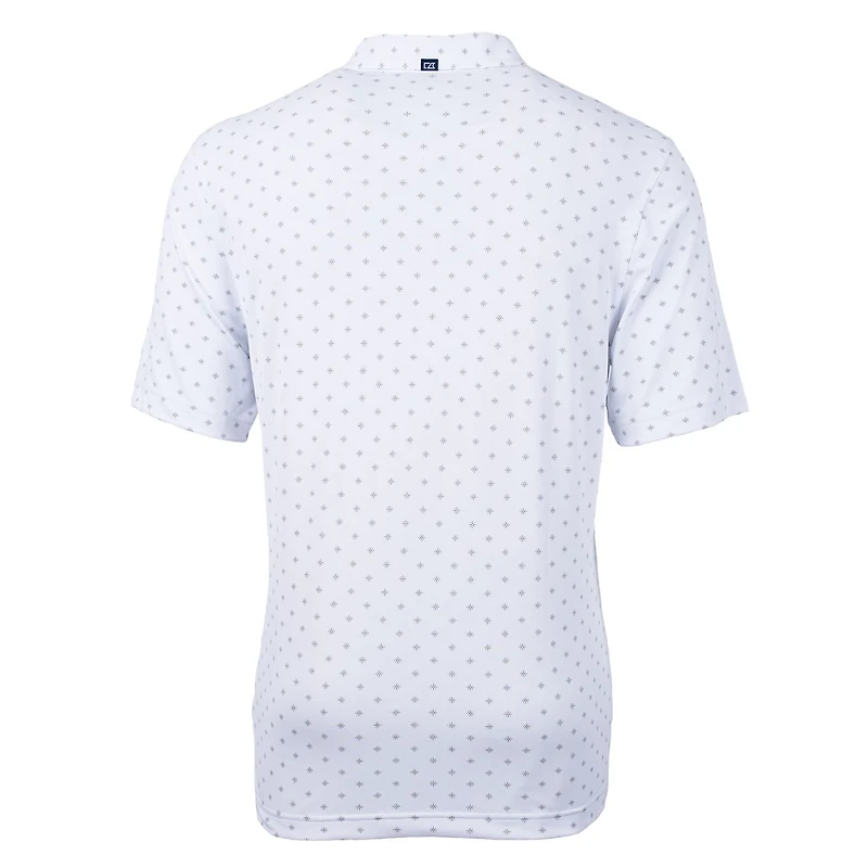Men's Cutter & Buck White Oregon Ducks Big Tall Virtue Eco Pique Tile Print Recycled Polo
