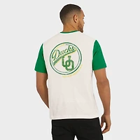 T-shirt Henley à blocs de couleurs crème/vert pour homme, collection Darius Rucker par Fanatics, Oregon Ducks