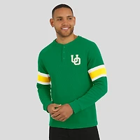Men's Darius Rucker Collection by Fanatics Green Oregon Ducks Waffle-Knit Raglan Long Sleeve Henley T-Shirt