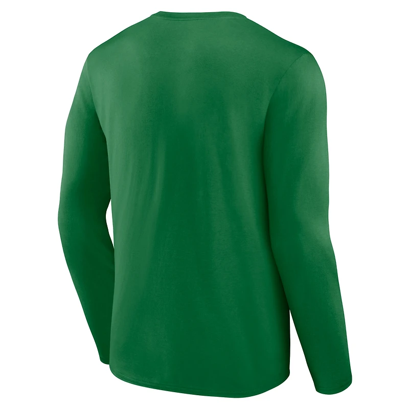 T-shirt à manches longues Fanatics Apple Green Oregon Ducks Modern Arch 2-Hit pour homme