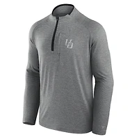 Men's Fanatics Black Oregon Ducks Mock Neck Half-Zip Pullover Jacket