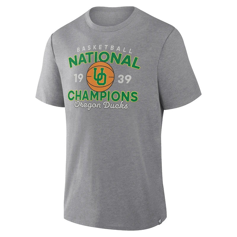 T-shirt à trois mélanges Dynamic Showdown pour hommes de la collection Fanatics Grey des Oregon Ducks