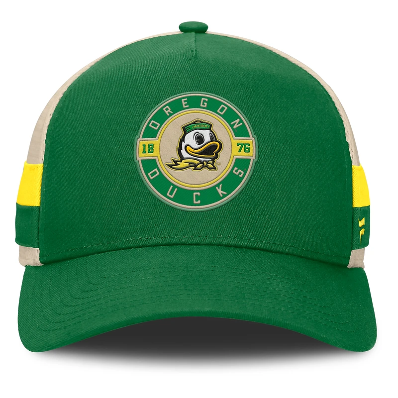 Men's Fanatics Green/Cream Oregon Ducks Prestige Trucker Adjustable Hat
