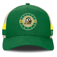 Men's Fanatics Green/Cream Oregon Ducks Prestige Trucker Adjustable Hat