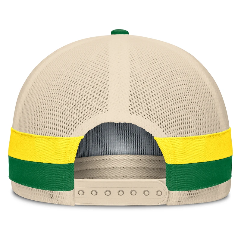 Men's Fanatics Green/Cream Oregon Ducks Prestige Trucker Adjustable Hat