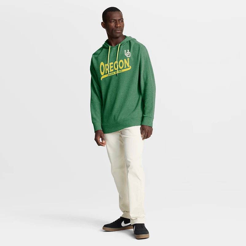 Men's Fanatics Green Oregon Ducks Hometown Premium Huddle Up Long Sleeve Hoodie T-Shirt