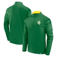 Haut à quart de zip Ringer Fanatics vert Oregon Ducks pour hommes