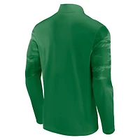 Haut à quart de zip Ringer Fanatics vert Oregon Ducks pour hommes