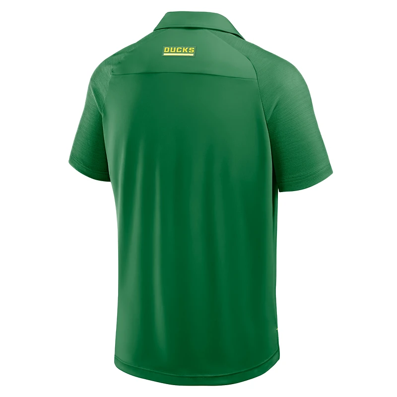 Men's Fanatics Green Oregon Ducks Take The Lead Defender Raglan Polo