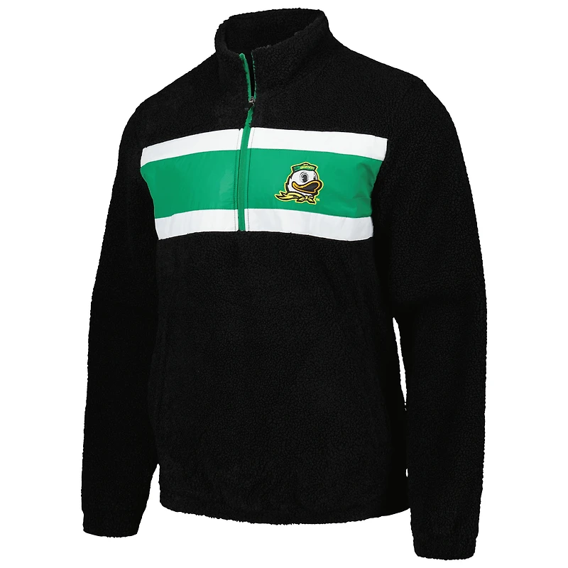 Haut à demi-zip G-III Sports by Carl Banks pour hommes, noir, Oregon Ducks Pinch Runner