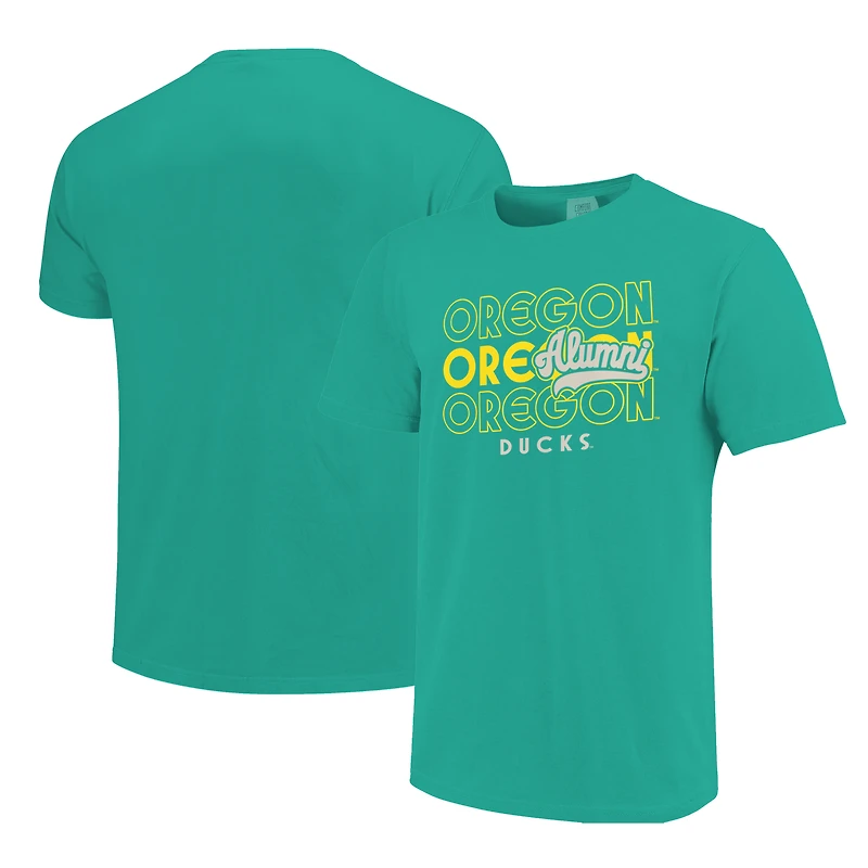 Men's  Green Oregon Ducks Alumni Script Overlay T-Shirt