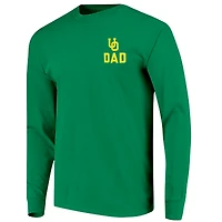 Men's Green Oregon Ducks Father's Day Campus Drawing Long Sleeve T-Shirt