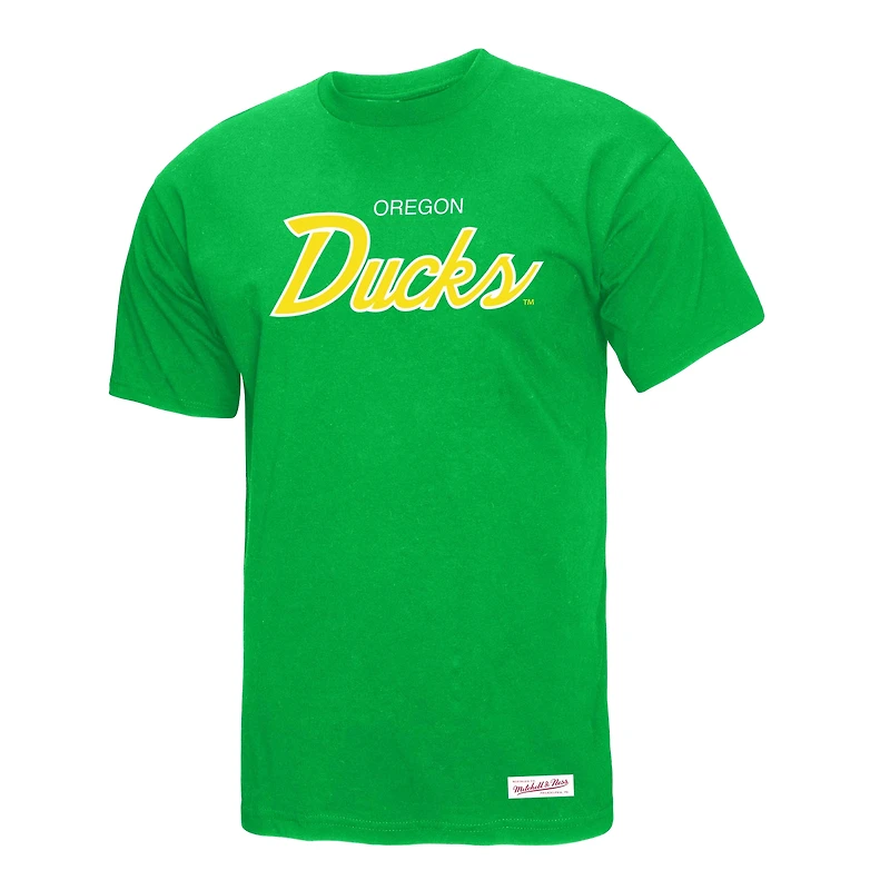 T-shirt Mitchell & Ness vert pour homme avec inscription Elite des Oregon Ducks