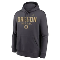 Sweat à capuche Nike Anthracite Oregon Ducks Shoe Duck Club Fleece pour homme