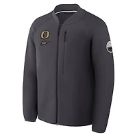 Veste Nike anthracite Oregon Ducks Shoe Duck Tech Fleece à fermeture éclair intégrale pour homme