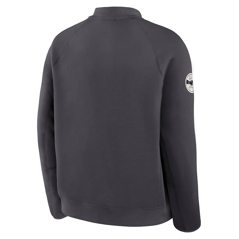 Veste Nike anthracite Oregon Ducks Shoe Duck Tech Fleece à fermeture éclair intégrale pour homme