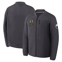 Veste Nike anthracite Oregon Ducks Shoe Duck Tech Fleece à fermeture éclair intégrale pour homme