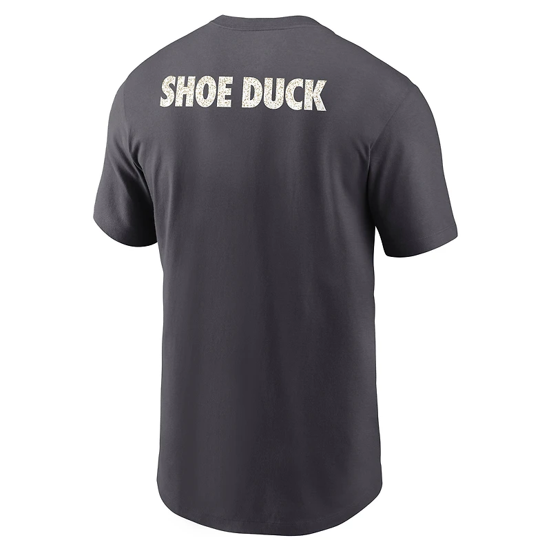 T-shirt Nike Anthracite Oregon Ducks Shoe Duck Unstoppable Force Dri-FIT pour homme