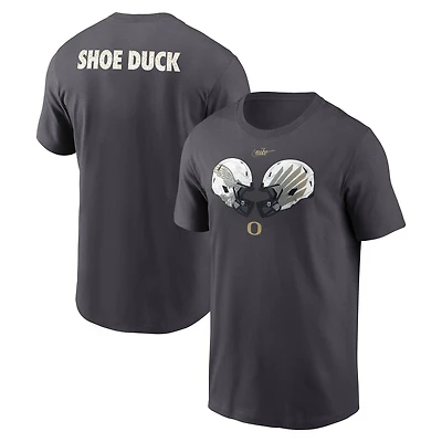 Men's Nike Anthracite Oregon Ducks Shoe Duck Unstoppable Force Dri-FIT T-Shirt