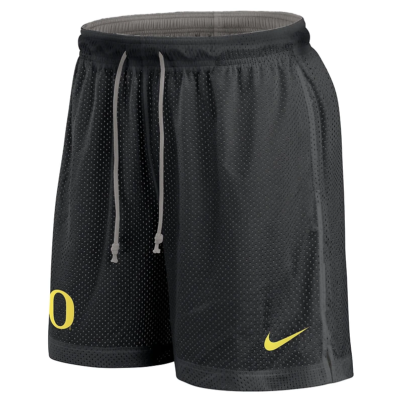 Men's Nike Black/Heather Gray Oregon Ducks Player Reversible Shorts