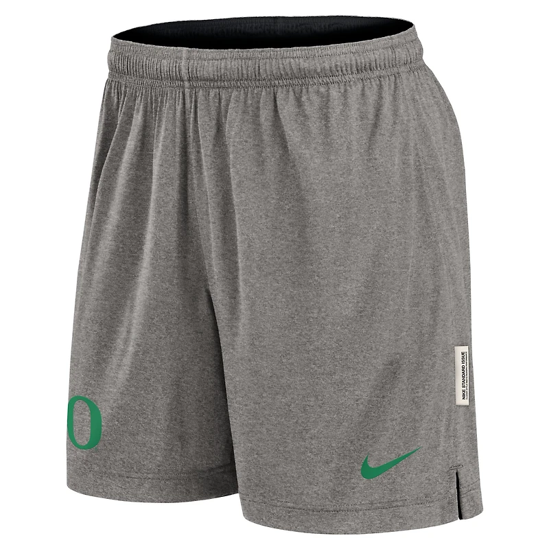 Men's Nike Black/Heather Gray Oregon Ducks Player Reversible Shorts