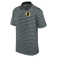 Men's Nike Black/White Oregon Ducks Primetime Victory Striped Dri-FIT Polo