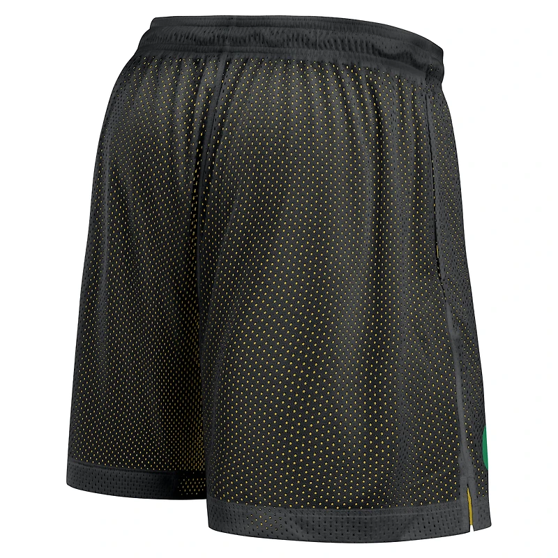 Men's Nike Black/Yellow Oregon Ducks Courtside Standard Issue Dri-FIT Reversible Shorts