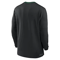 Haut à manches longues et demi-zip Nike Sideline Coach Performance Oregon Ducks 2024 pour homme, noir