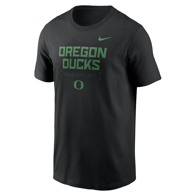 Men's Nike Black Oregon Ducks 2025 Courtside Basketball Performance T-Shirt