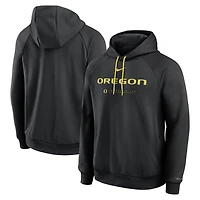 Men's Nike Black Oregon Ducks 2025 Courtside Basketball Practice Raglan Dri-FIT Hoodie