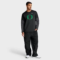 Men's Nike Black Oregon Ducks 2025 Sideline Coach Therma-FIT Long Sleeve T-Shirt